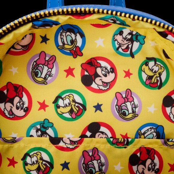 New Loungefly Mickey Mouse Classic All-Over Print Mini Backpack Disney main image 2